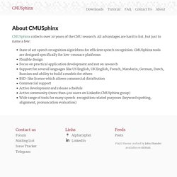 About CMUSphinx – CMUSphinx Open Source Speech Recognition