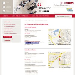Cnam-PCH : Le Cnam de la Charente-Maritime