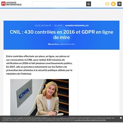 CNIL : 430 contrôles en 2016 et GDPR en ligne de mire