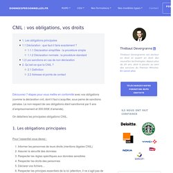 CNIL : vos obligations, vos droits