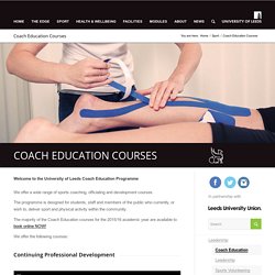 Coach Education Courses - SPA