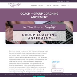 COACH – GROUP COACHING AGREEMENT - In the Know Legal