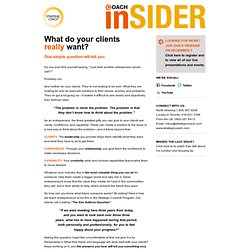 Coach Insider - What do your clients really want?