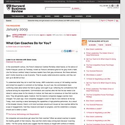 What Can Coaches Do for You?