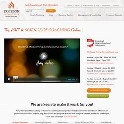 Online Coach Training Programs - Erickson College