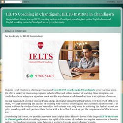 IELTS Coaching in Chandigarh sec 34