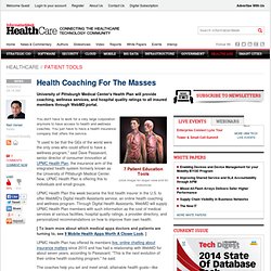 Health Coaching For The Masses - Healthcare - The Patient