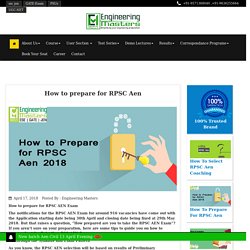 How to Prepare for the RPSC AEN Exam 2018-EM