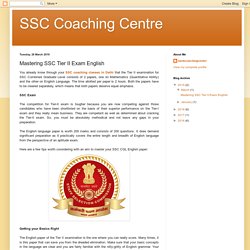 SSC Coaching Centre: Mastering SSC Tier II Exam English