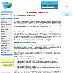 coaching Principles UKCC