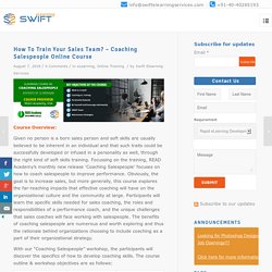 How to train sales team? coaching salespeople Online course