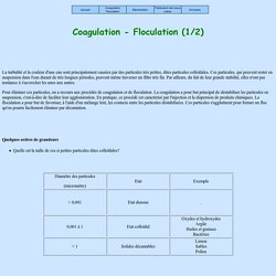 Coagulation-floculation : principe