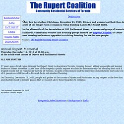 The Rupert Coalition - Rupert Residential Community Services Inc