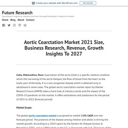 Aortic Coarctation Market 2021 Size, Business Research, Revenue, Growth Insights To 2027 – Future Research