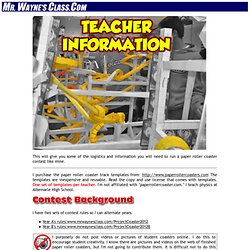 Paper Roller Coaster Teacher Information