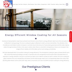 Window Coating For Energy Efficiency