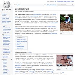 Cob (material) - Wikipedia