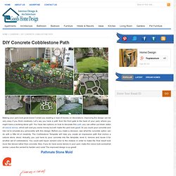 DIY Concrete Cobblestone Path