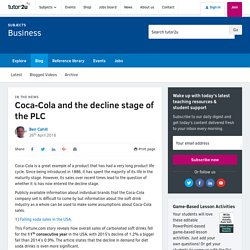 3.3.4 Coca-Cola and the decline stage of the PLC