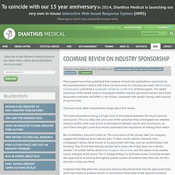chrane review on industry sponsorship