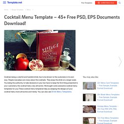 Cocktail Menu Template – 45+ Free PSD, EPS Documents Download!