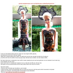 gratis patronen voor een barbie pop cocktailjurk poppenkleding naaipatronen leuke kleding