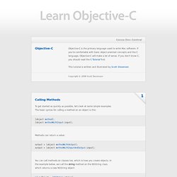 Cocoa Dev Central: Learn Objective-C