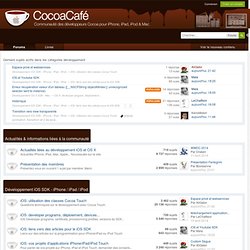 Développement iPhone / iPad / Mac : formations & forums, PommeDev - Accueil