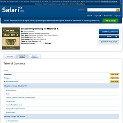Safari Books Online: Cocoa® Programming for Mac® OS X