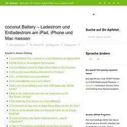 coconut Battery – Lade- und Entladestrom am iPhone & Mac