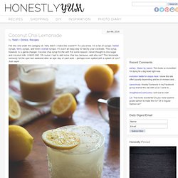 Coconut Chai Lemonade Recipe