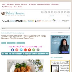 Crispy Coconut Chicken Finger Nuggets with Tangy Balsamic Dip