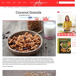 Coconut Granola Recipe