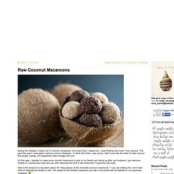 Raw Coconut Macaroons