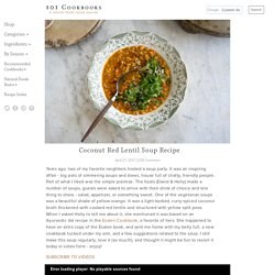 Coconut Red Lentil Soup Recipe