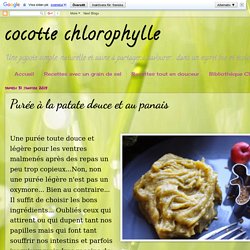 cocotte chlorophylle: Purée à la patate douce et au panais