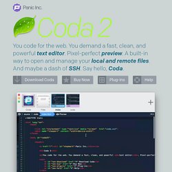 Coda - One-Window Web Development for Mac OS X