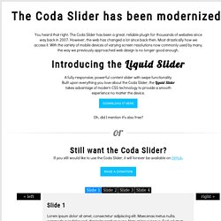 Coda Slider 3: A jQuery HTML Content Slider