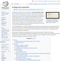 Codage des caractères