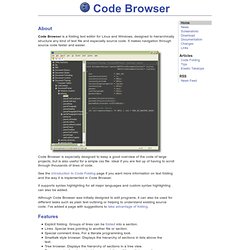 Code Browser - A Folding Text Editor