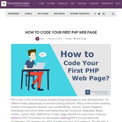 How to code your first php Web Page - TemplateToaster Blog