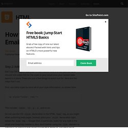 How to Code HTML Email Newsletters Article