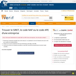 comment trouver un code ape