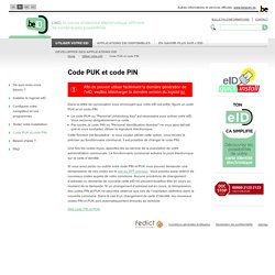 Code PUK et code PIN - Utiliser votre eID - Home