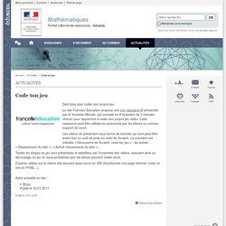 Code ton jeu - Mathématiques - Éduscol