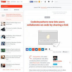 Codeanywhere Now Lets Users Collaborate on Code by Sharing a Link