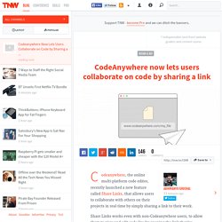 Codeanywhere Now Lets Users Collaborate on Code by Sharing a Link