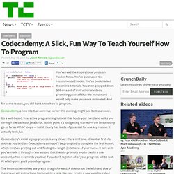 Codecademy: A Slick, Fun Way To Teach Yourself How To Program