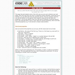 Basic CSS Rules