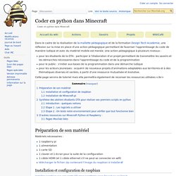 Coder en python dans Minecraft